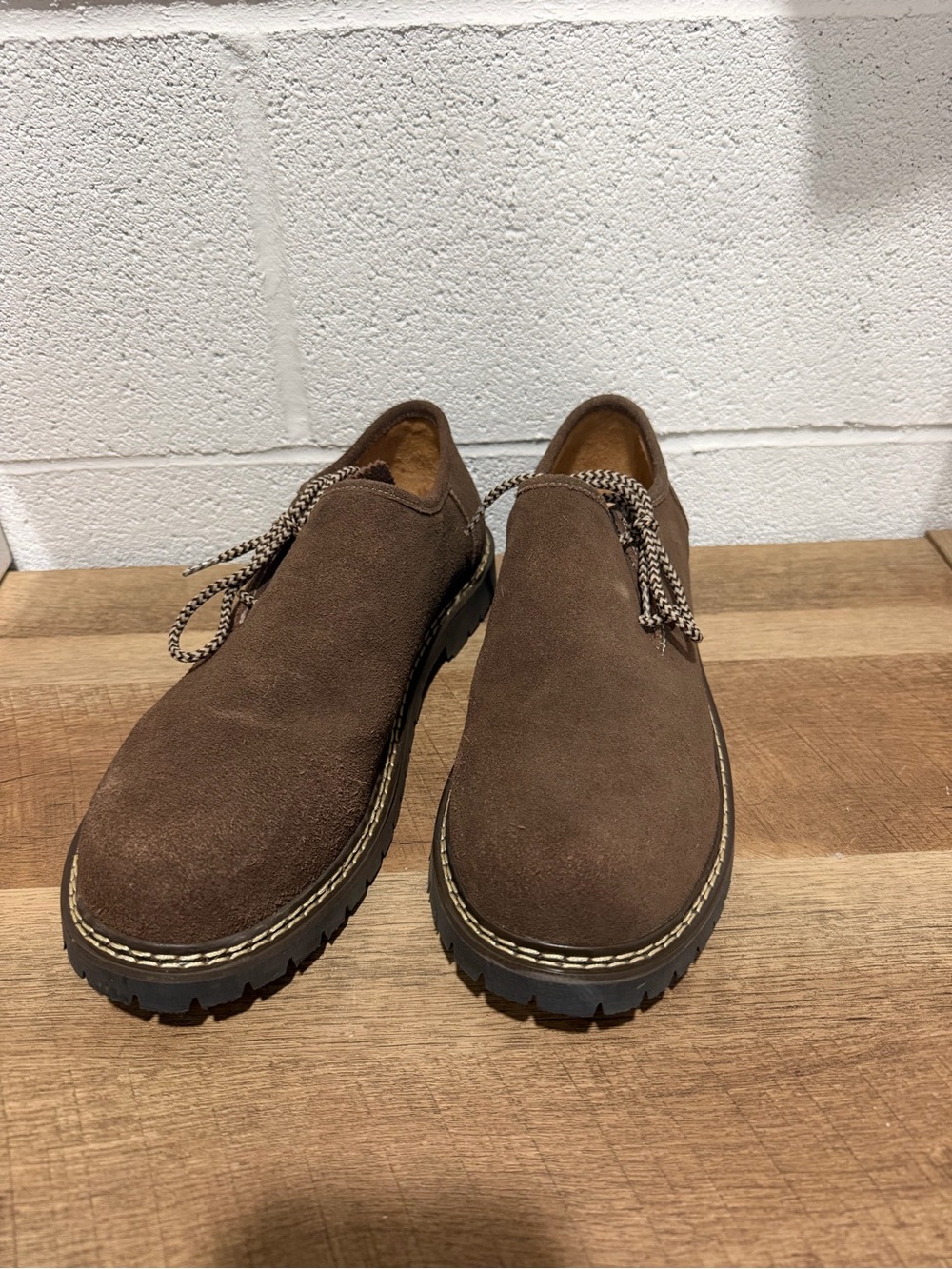 Fuchs Trachtenmoden Brown Suede Haferl Shoes Bavarian Oktoberfest Size 43 US 10